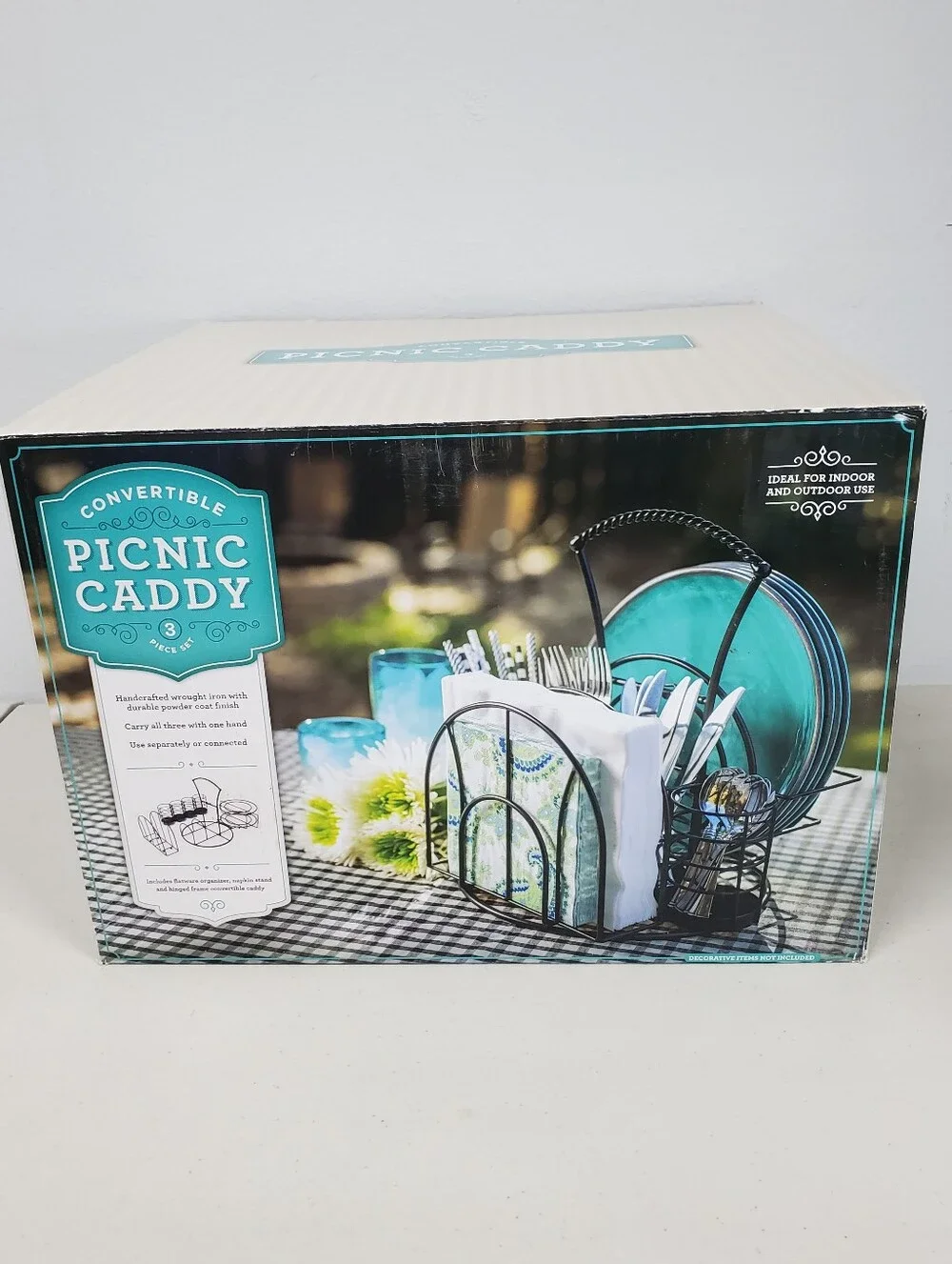 Convertable Picnic Caddy By Giftburg Home Decor Kitchen Silverware Accessories